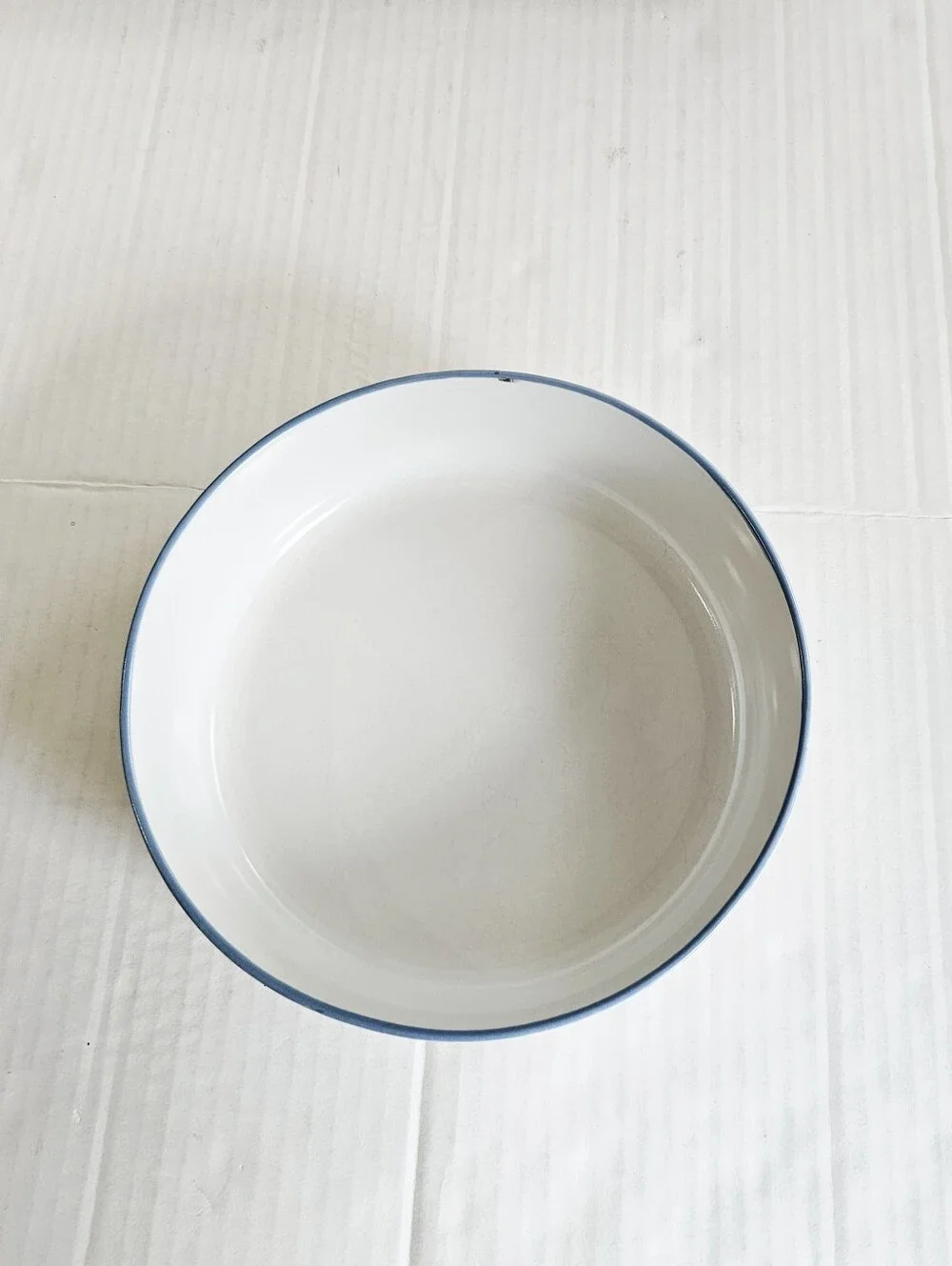 Vintage Covington Edition Avondale Stoneware Bowl Round Floral Off White Blue